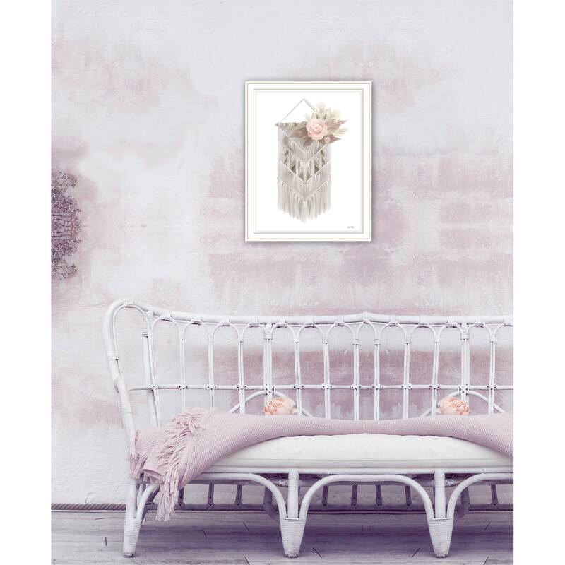 TrendyDecor4U Contemporary "BOHEMIAN MACRAME" Framed Print Wall Art