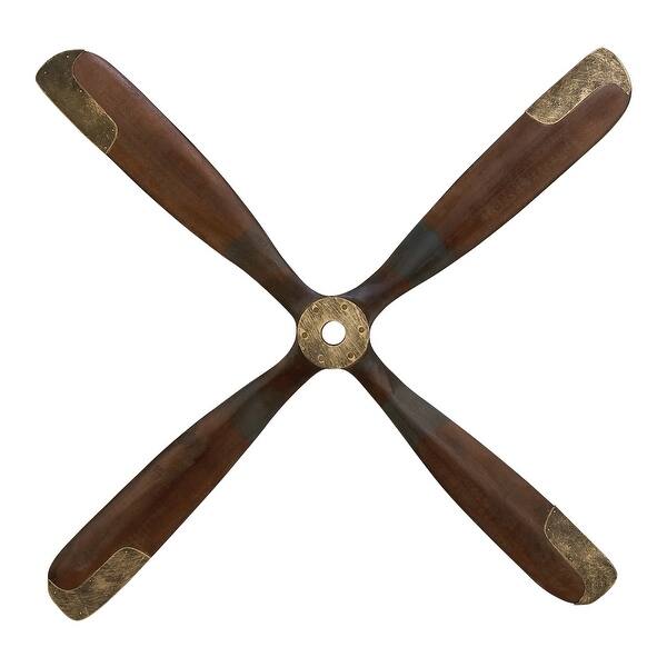 Shop Wood Antique Brass 4 Blade Vintage Airplane Propeller Wall
