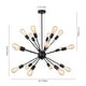 preview thumbnail 4 of 12, 18-Light Industrial Modern Metal Black Sputnik Chandelier