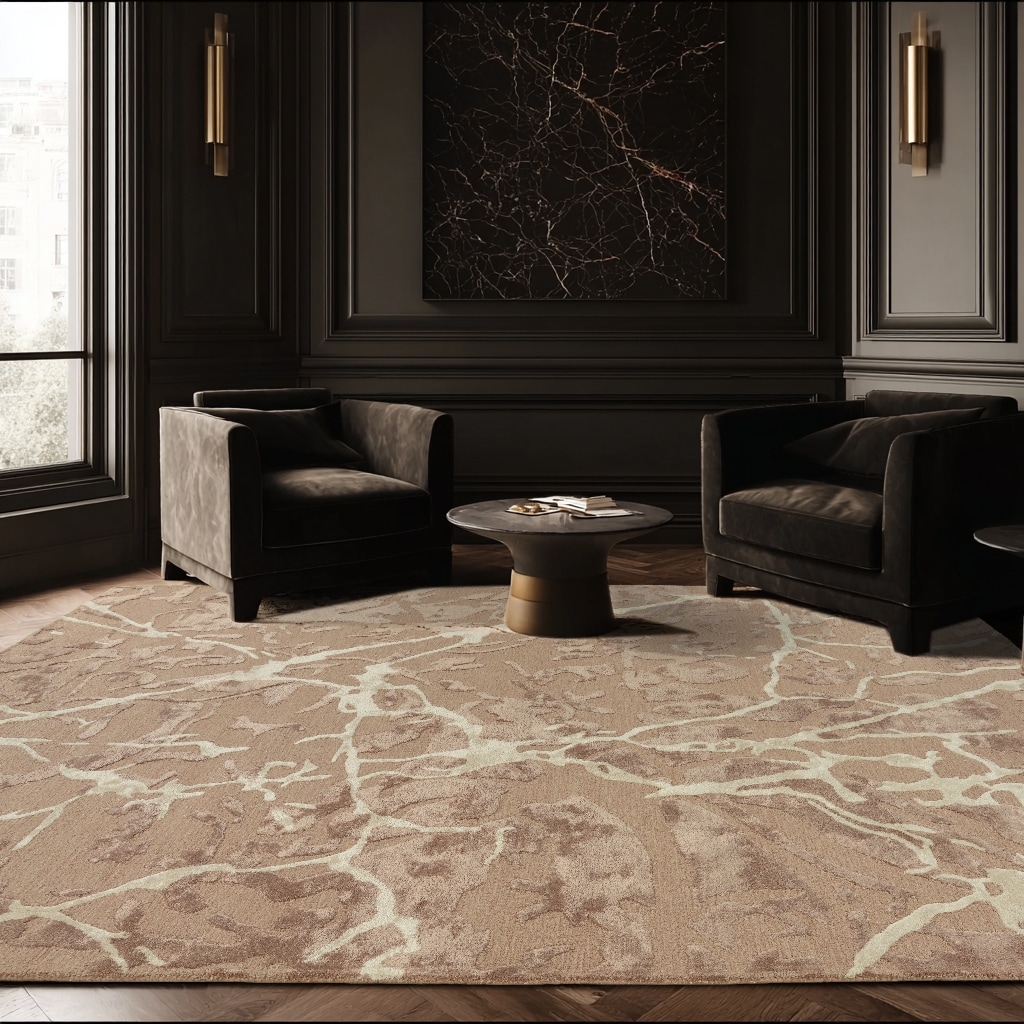 Alora Decor Gemma Neutral Abstract Hand-tufted Area Rug