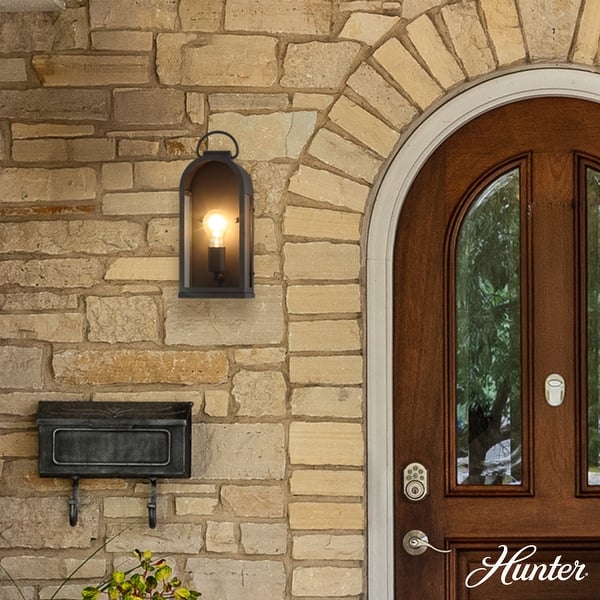 slide 2 of 8, Hunter Kendra Bell Outdoor WeatherMax Wall Light - Pocket Lantern, Transitional, Low-Profile - Resists Extreme Weather! 15"