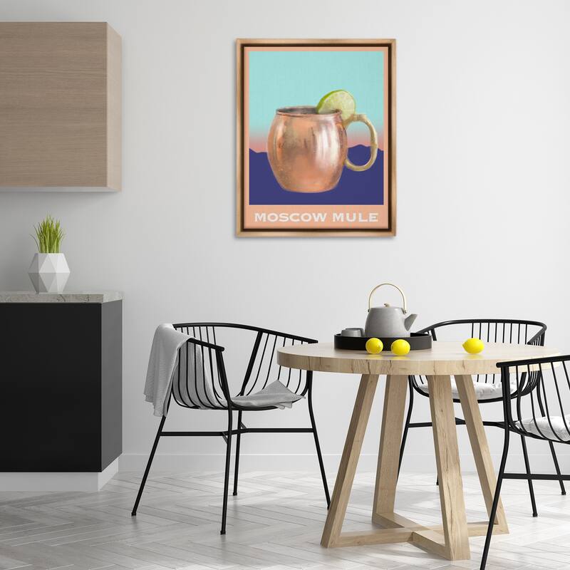 Stupell Moscow Mule over Landscape Framed Floater Canvas Wall Art Design By Matthew Piotrowicz