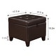 preview thumbnail 10 of 12, Adeco Faux Leather Tufted Flip Top Storage Ottoman
