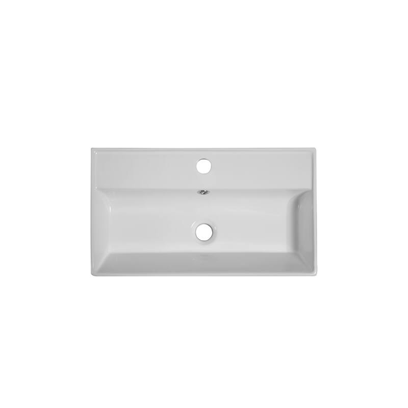 GDFStudio - Oliver 21.6" Open-Shelving Bathroom Vanity with Soft-Closing Door & Ceramic Sink
