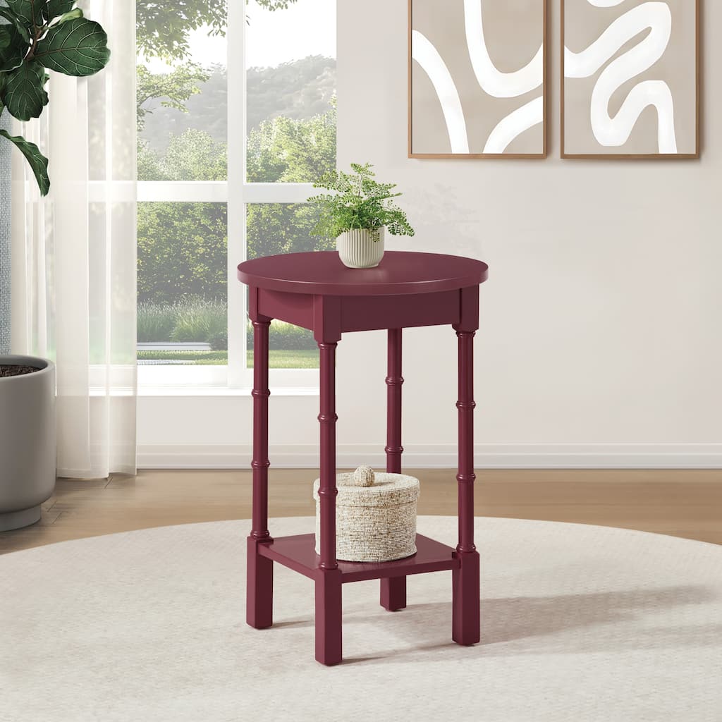 Golden Side Round Table Straight Legs