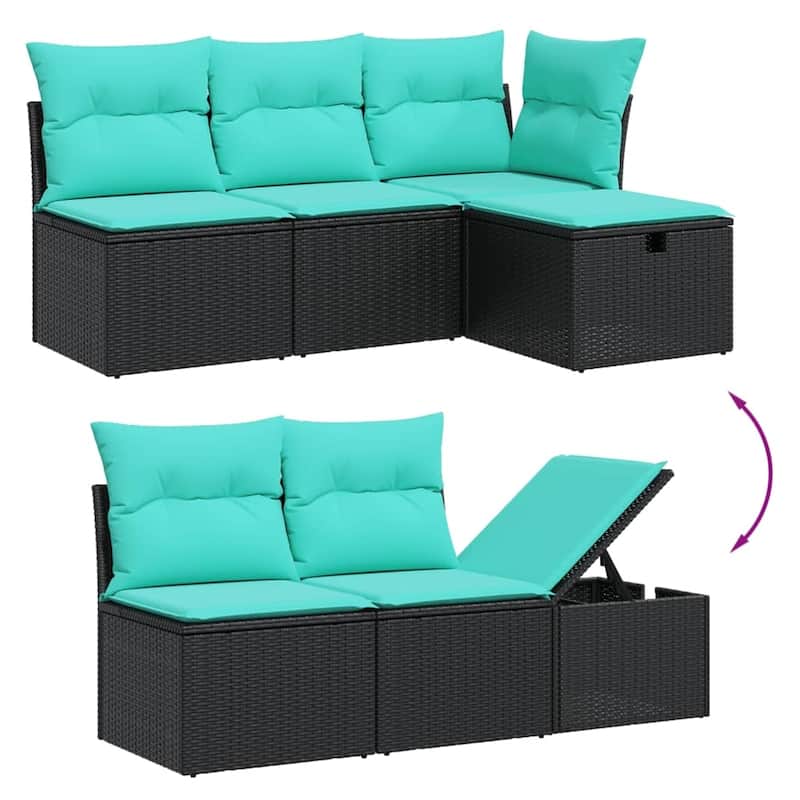 Modular Garden Sofa Set with Cushions