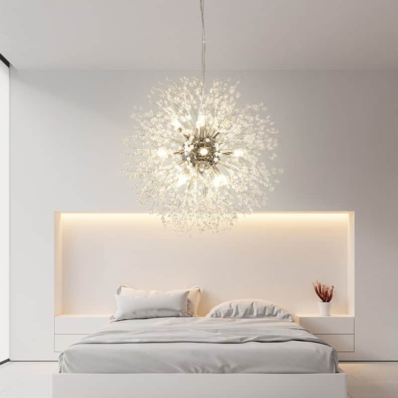 16-Light Dandelion Crystal Chandelier Firework Pendant Ceiling Light