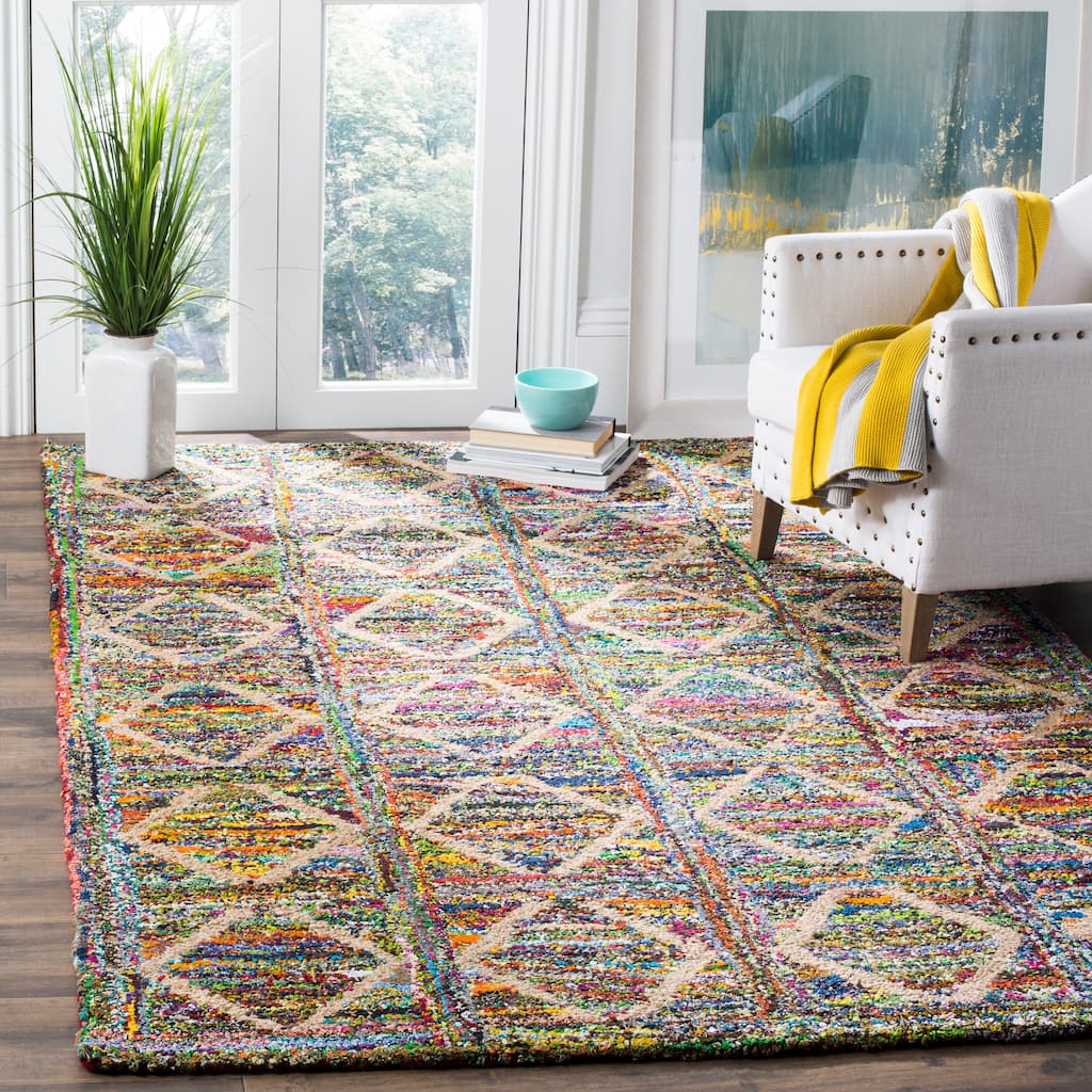 SAFAVIEH, Handmade Nantucket Gudfinna Contemporary Cotton Rug