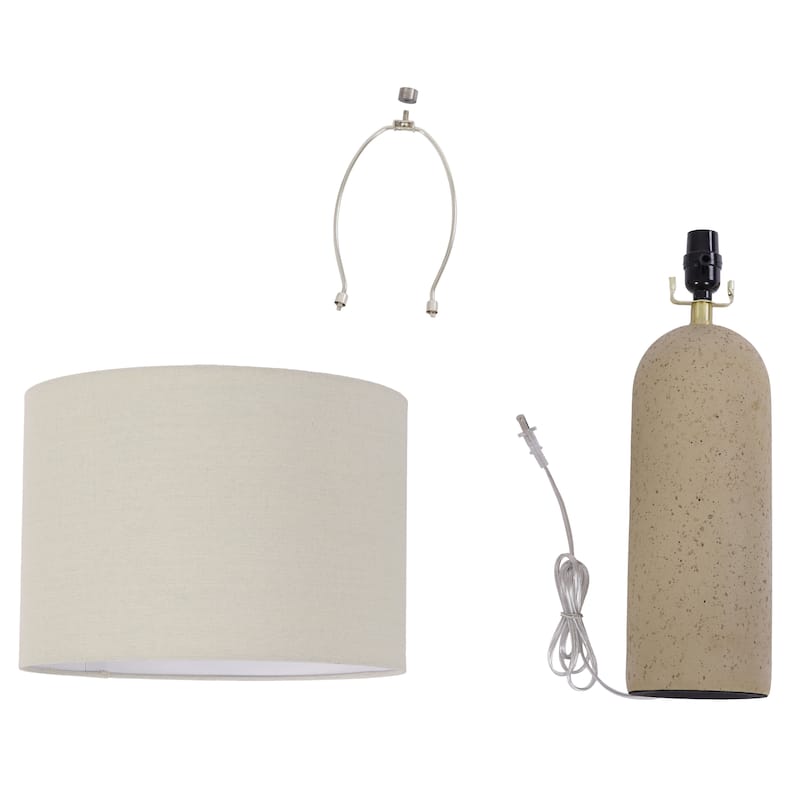 2-Pack 26"H Ceramic Accent Table Lamp with Linen Shade