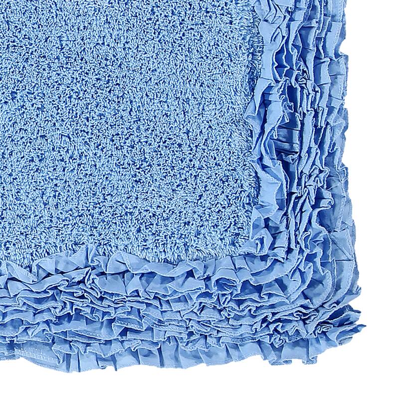 Better Trends Shaggy Border Collection Bathroom Rug -100% Cotton Tufted, Non-Skid Spray Latex Backing, Machine Washable Bath Mat