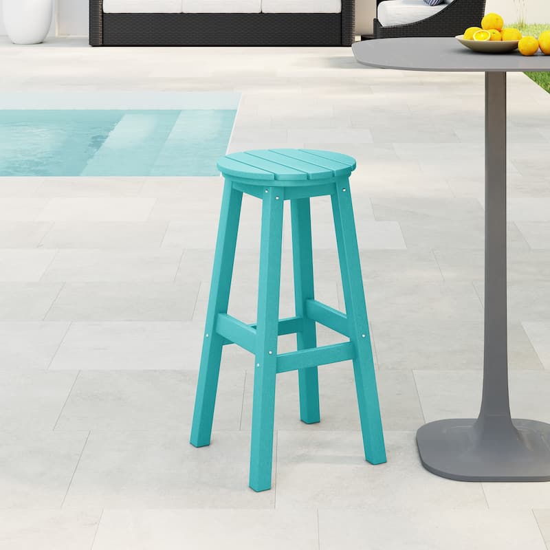 Laguna Hdpe All Weather Outdoor Patio 29" Round Bar Stool