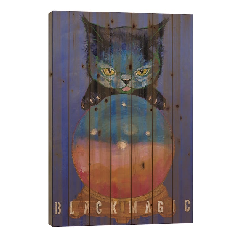Black Magic Print On Wood by Michael Creese - Multi-Color - 26x18x1.5