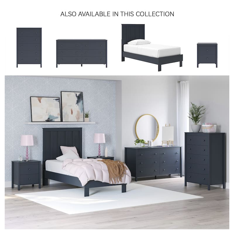 Signature Design by Ashley Simmenfort Dark Blue Platform Bed