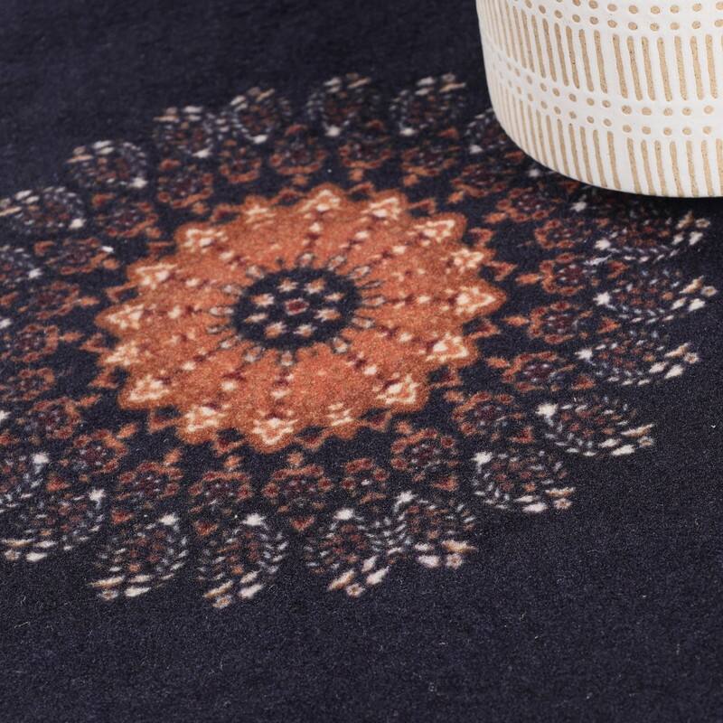 Superior Nanterre Floral Medallion Washable Indoor Runner or Area Rug