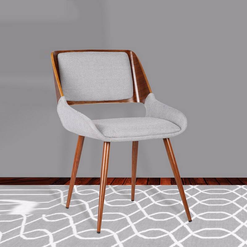 Fabric Mid Century Dining Chair with Split Padded Back - 31 H x 20 W x 25 L Inches
