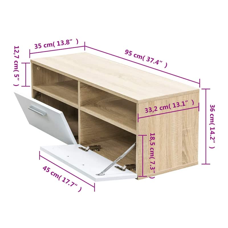 vidaXL TV Stand TV Console Sideboard TV Unit Home Media Unit Engineered Wood