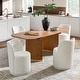 preview thumbnail 1 of 19, HULALA HOME Amalia Modern 21.5"W Ergonomic 360° Swivel Dining Chair with Curved Backrest Set of 4 Beige