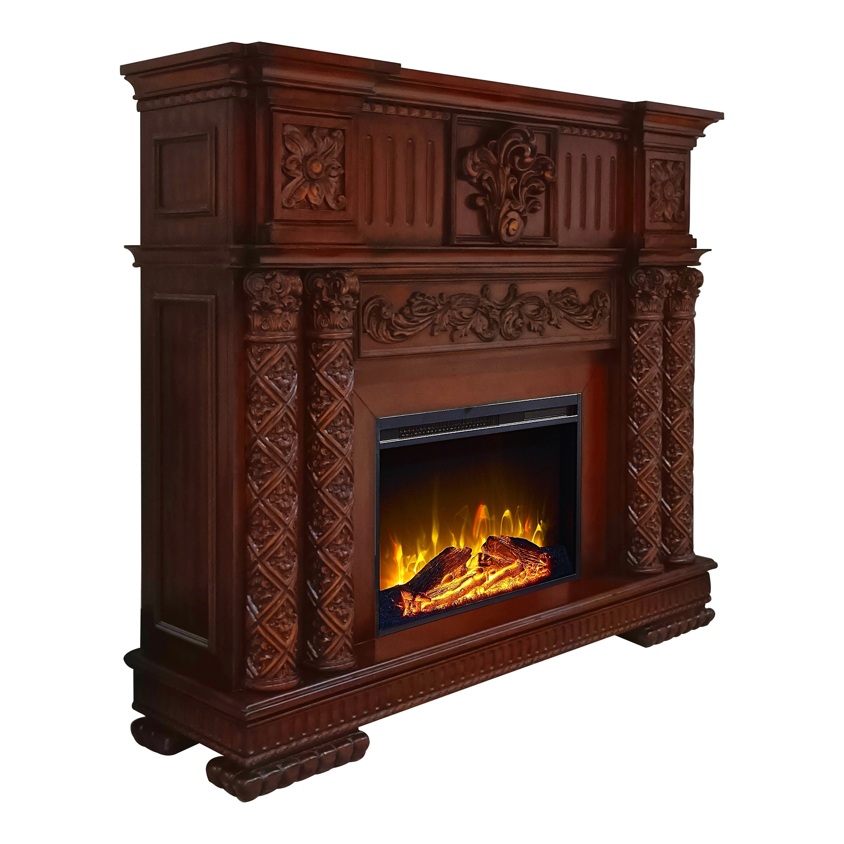 Cherry Finish Indoor Fireplaces Bed Bath & Beyond