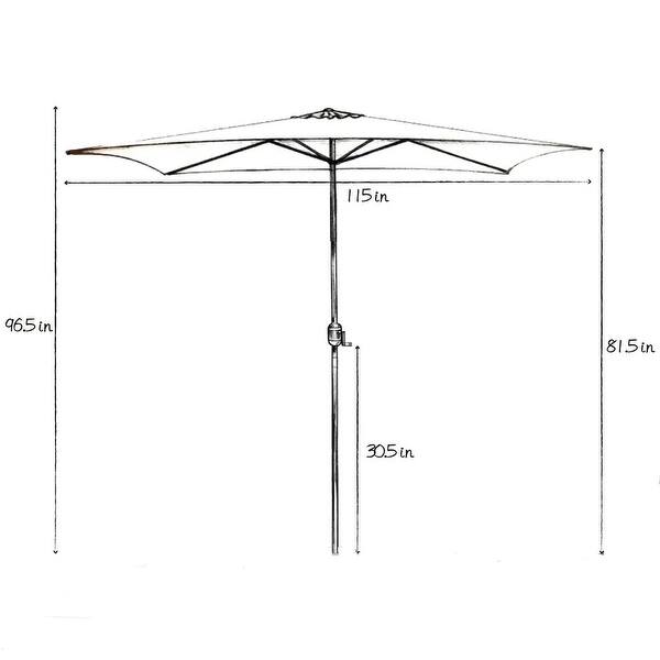 Shop Davee Furniture 10 X 6 5 Rectangular Market Umbrella Overstock 31825468
