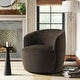 preview thumbnail 4 of 10, 26.5" Wide Velvet Small Swivel Barrel Accent Chair(Set of 2)