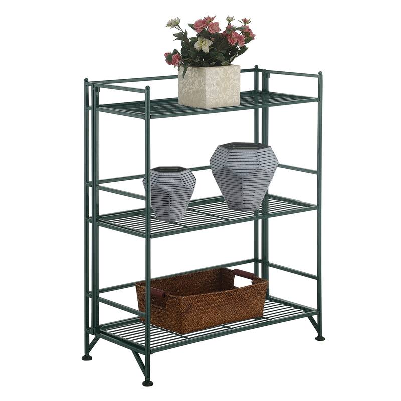 Convenience Concepts Xtra Storage 3 Tier Wide Folding Metal Shelf