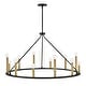 preview thumbnail 1 of 7, Lark 83159 Lazlo 12 Light 38" Wide Ring Chandelier Black