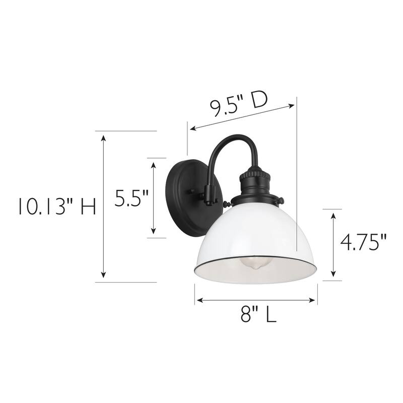 Savannah Matte Black Dimmable Wall Light