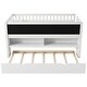 preview thumbnail 5 of 10, Twin Size Wood Low Loft Bed with Storage Shelves, Blackboard and Trundle