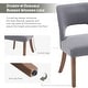 preview thumbnail 41 of 144, Wooden Dining Chairs Set of 2/4/6,Modern Fabric Upholstered Dining Room Chair Kitchen Chairs