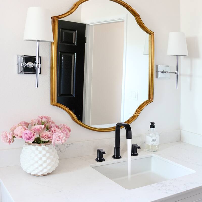 8 Inch Widespread Bathroom Faucet with Pop-up Drain Assembly 3 Holes Brass Modern Bathroom Sink Vanity Basin Faucets