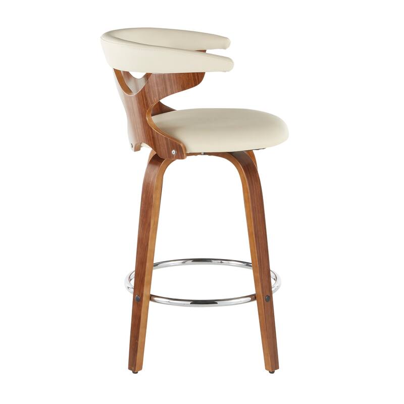 Carson Carrington Viby FixedHeight Counter Stool with Bent Wood Legs