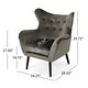 preview thumbnail 37 of 68, Alyssa Mid-century Upholstered Arm Chair by Christopher Knight Home - 30.25"D x 34.25"W x 39.75"H