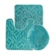 preview thumbnail 10 of 9, Bath Set 3 Piece Anti-Slip Leaf patch Bathroom Mat, Large Contour Mat & Toilet Seat Lid Cover