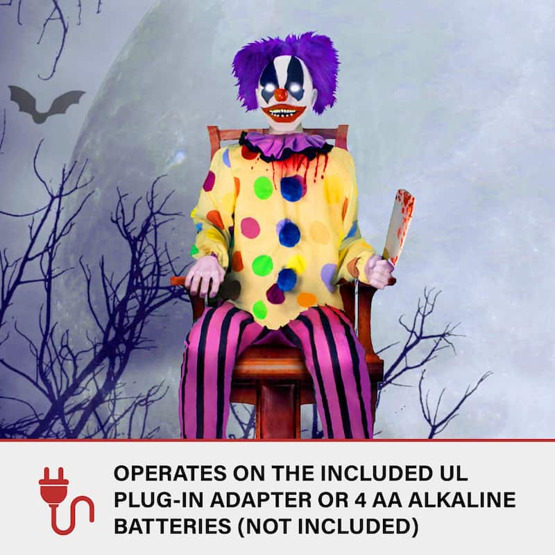 Motion-Activated Thrashing Clown with a Meat Cleaver by Tekky