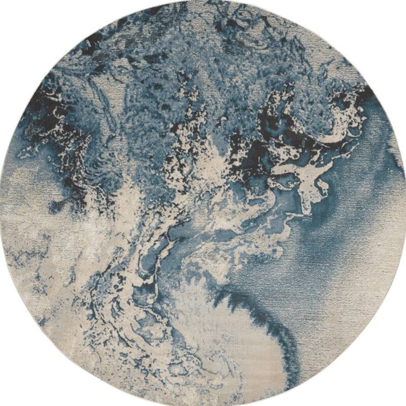 Jiwet Power Loomed Geometric Abstract Modern Non Skid Stain Resistant Area Rug By HomeRoots - 94' X '94' X '0.5