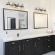 preview thumbnail 6 of 22, Petia Modern Contemporary Black Bathroom Vanity Lights Dimmable Wall Sconces