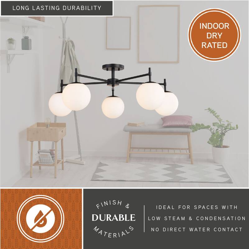 Vaxcel Lighting C0297 Armitage 5 Light 32" Wide Semi-flush Ceiling