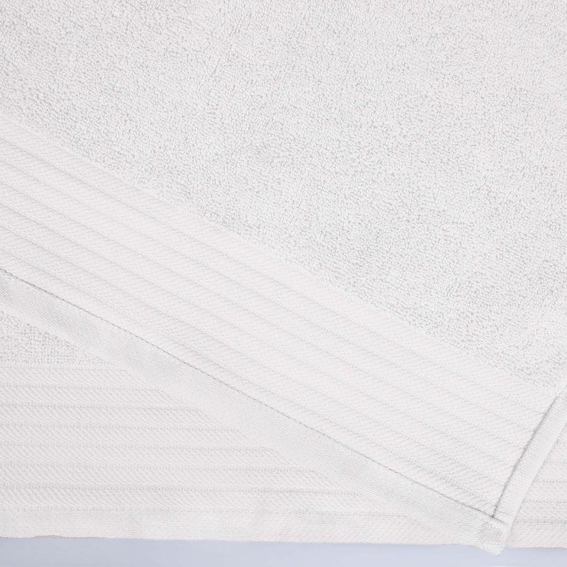 Turkish Cotton Herringbone and Solid Bath Towel Set by Superior