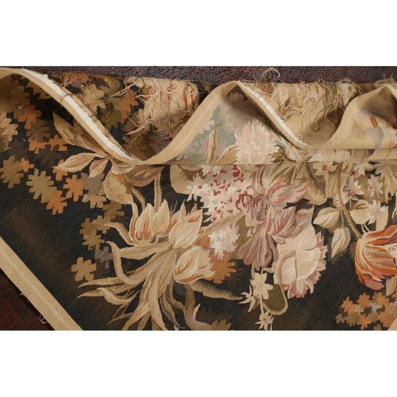 Flat-weave Pictorial Tapestries French Oriental Area Rug Wool Carpet - 3'0" x 5'2"