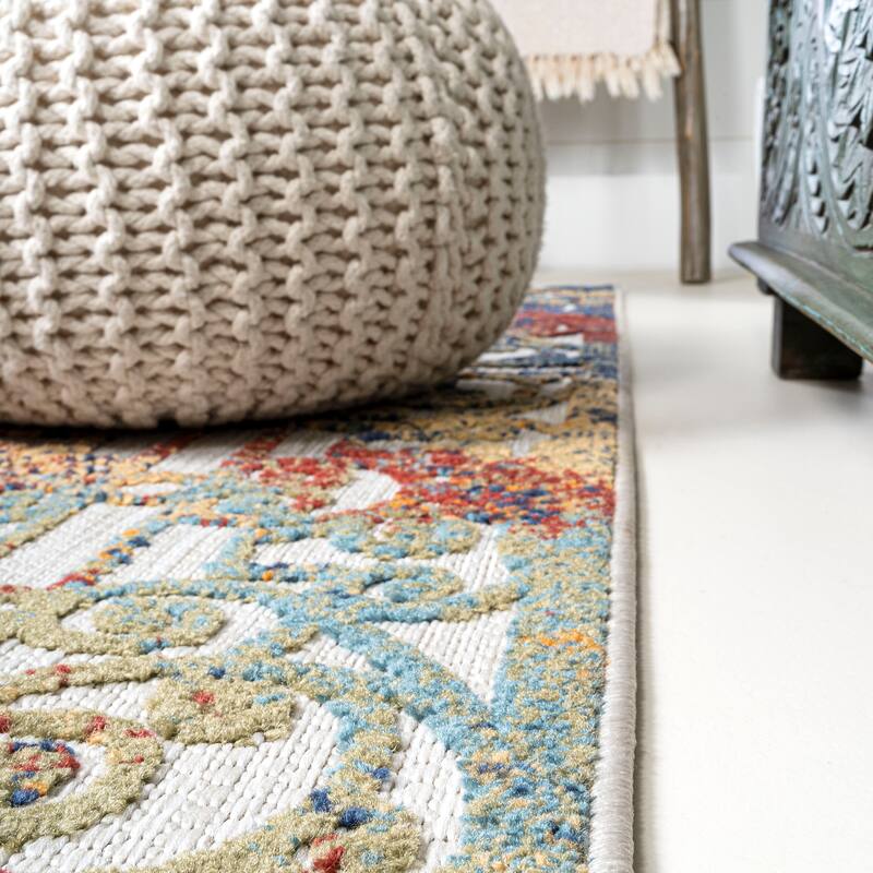 JONATHAN Y Tropics Ornate Trellis Indoor/Outdoor Area Rug