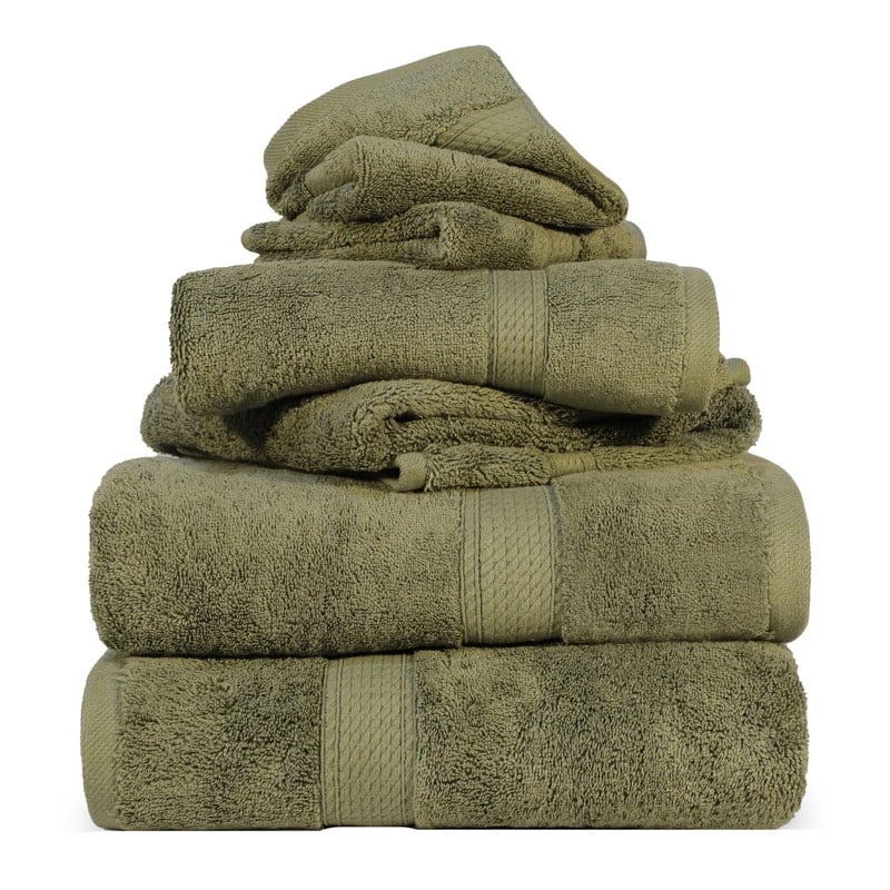 Superior Egyptian Cotton Pile Heavyweight 6-Piece Towel Set
