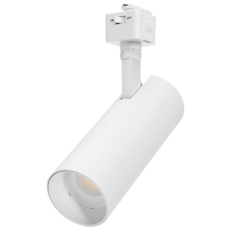 20W LED Track Head 48 Degree Beam Spread J-Style Track 5 CCT Selectable Matte White - Matte White - Matte White