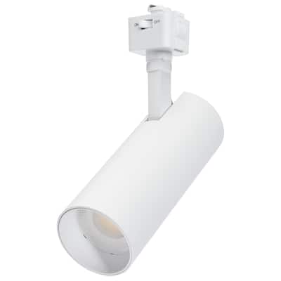 20W LED Track Head 48 Degree Beam Spread J-Style Track 5 CCT Selectable Matte White - Matte White