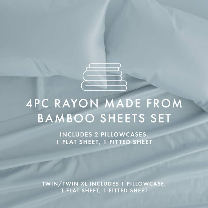 Simply Soft Premium Rayon from Bamboo 4-piece Luxury Bed Sheet Set