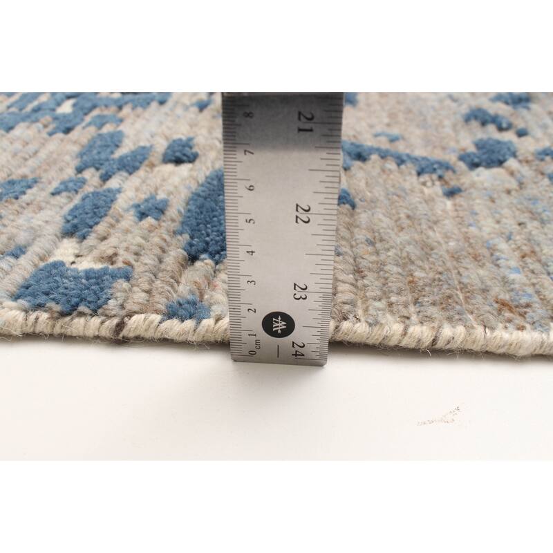 ECARPETGALLERY Hand-knotted Tangier Blue Wool Rug - 2'10 x 5'0