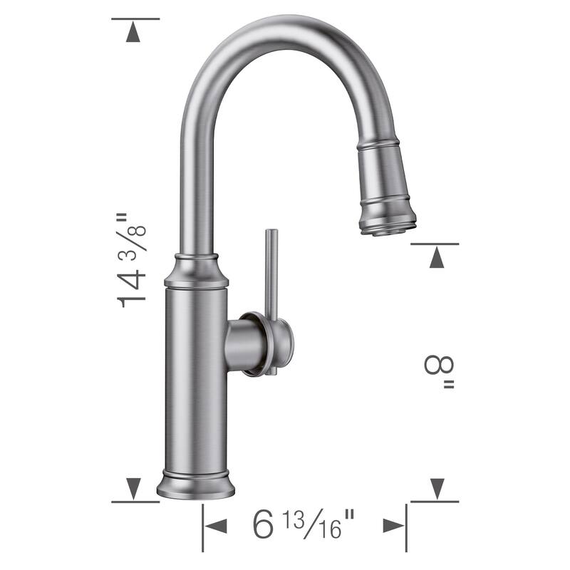 Blanco Empressa 1.5 GPM Pull-Down Bar Faucet