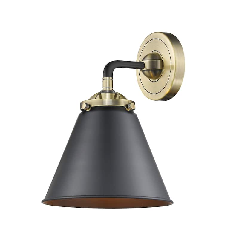 Innovations Lighting Appalachian Single Light 9" Tall Bathroom Sconce - Black Antique Brass / Matte Black