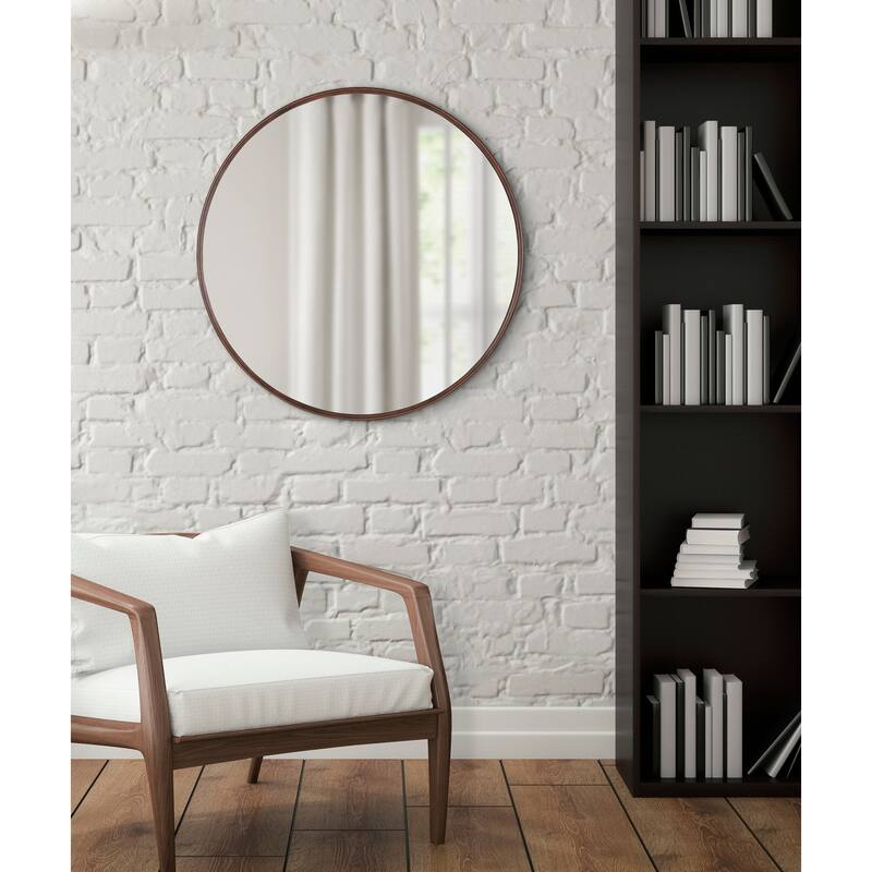 Kate and Laurel Caskill Round Framed Wall Mirror