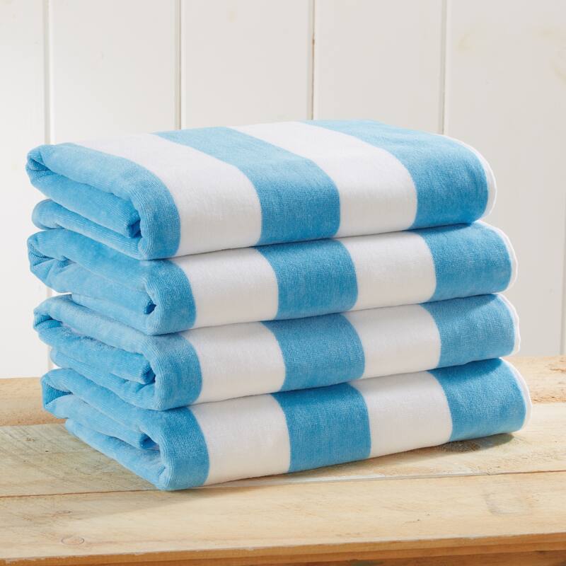 Linery & Co. Cotton Cabana Beach Towel, 4 Pack - 30" x 60"