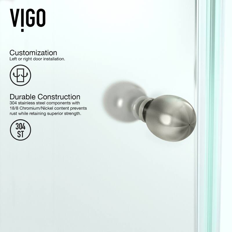 VIGO Verona Frameless Hinged Neo-Angle Shower Enclosure